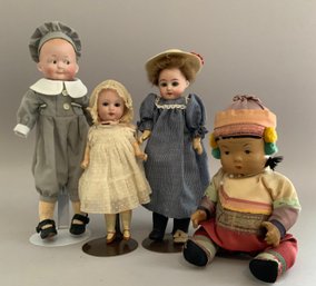 Lot Of 4 Small Dolls