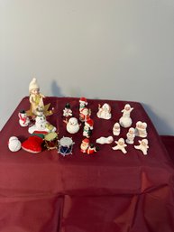 Lot Of Tiny Vintage Snow Babies And Other Holiday Smalls