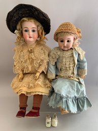 Lot Of 2 Bisque Dolls