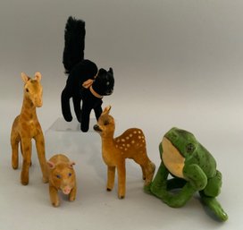 Lot Of 5 Steiff  Velveteen Animals