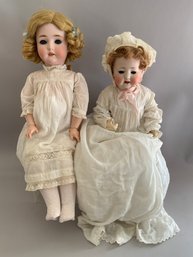 Lot Of 2 Bisque Dolls