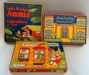 3  Bisque Doll Sewing Sets