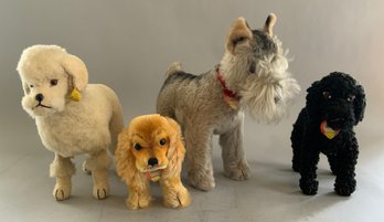 Lot 4 Large Steiff Dogs