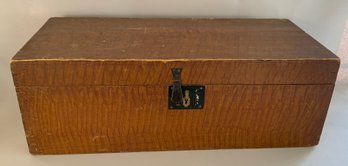 False Grained Dovetailed 6 Sided Lift Top Trunk