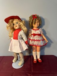 Lot Of 2 Dolls, Ideal P91 Toni Doll And 1972 Shirley Temple