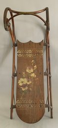 33 19th C Childs Sled With Ash Seat