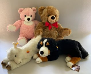 4  Steiff Plush Animals