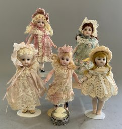 5  Small Kathy Hansen Artist Dolls