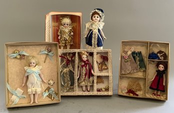 5  Small Kathy Hansen Artist Dolls