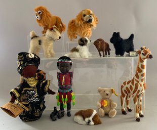 Tray Lot Of 10 /- Dolls & Animals