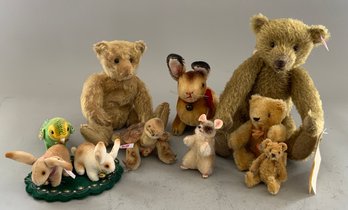 Lot Of 9 Steiff Animals