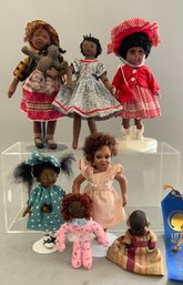 Lot Of 8 Assorted Black Artist Dolls