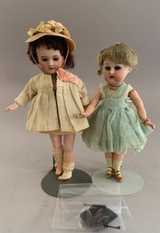 2  Small Bisque Head Dolls