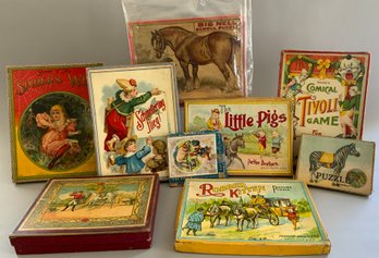 Lot Of 9 Early Games & Puzzles