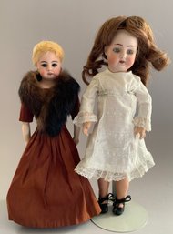 2  German Bisque Dolls,