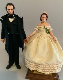 13 Abe Lincoln & Mary Todd Lincoln Artist Dolls 137/2500 US Mint Historical Dolls