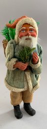 7 German Paper Mache Santa Candy Container