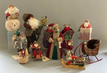 11  Assorted Santa Figures & Sleighs 4  14 Various Styles & Ages