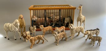 Lot Of 15 German Paper Mache Zoo Animals