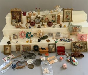 Lot Of Doll House Miniatures & Accessories