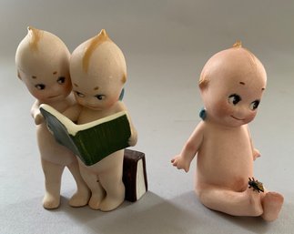 2  Kewpies, 1 - 3  Pair Of Kewpie Dolls