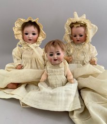 3  Bisque Head Baby Dolls