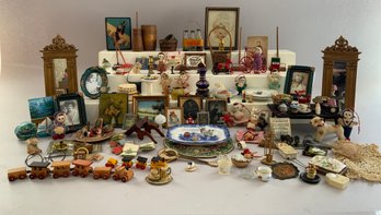 Large Lot Of Assorted Doll House & Doll Smalls & Accessories