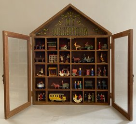 2  Wood Glass Front 2 Door Showcase My Collection