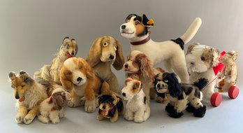 Lot 0f 10 Steiff Dogs