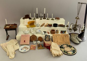 Opportunity Box Lot Of Doll Miniatures And Accessories