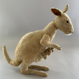 15 Steiff Blonde Mohair Kangaroo & Joey