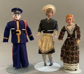 Lot Of 3 Doll House Dolls
