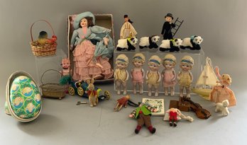 Opportunity Tray Lot, Baps, Toys, Doll, Etc