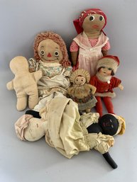 Lot Of Assorted Cloth Dolls