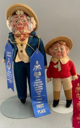 2  Cloth Foxy Grandpa Comic Character Dolls