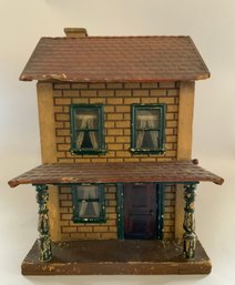 Schoenhut 2 Story Gable Roof Doll House Circa 1923
