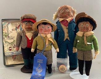 4  Cloth Foxy Grandpa And The Boys Character Dolls