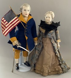Bisque George & Martha Washington Dolls By Emma Clear