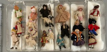 Lot Of 21 Hertwig Carl Horn Dolls, Animal, & All Bisque Tiny Dolls
