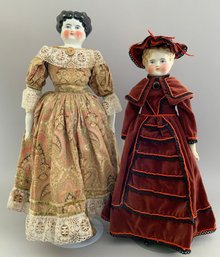 2  China Head Dolls