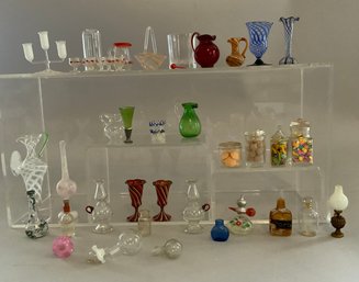 30 Pieces Of Hand Blown Doll House Miniatures