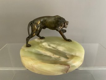 One 8x4 Antique Bronze Sculpture Of A Hunting Dog