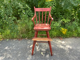 One 12x33x15 Antique Primitive Childs High Chair