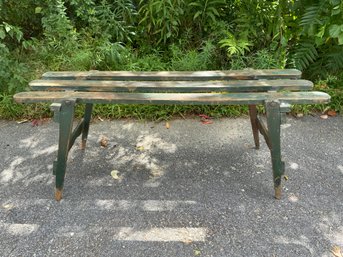 One 48x19x16 Antique Folding Washing Bench