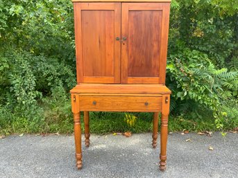 One 36x20.5x63.5 Primitive-style Two-door Paneled Wood Cabinet