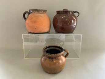 Three Pieces Redware