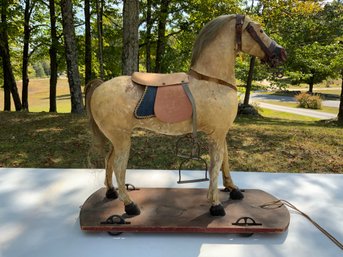 One 27x10.5x26 Antique Horse Pull-toy