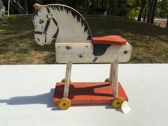 One 13x16 Circa 1937 Fisher Price Horse On Wheels