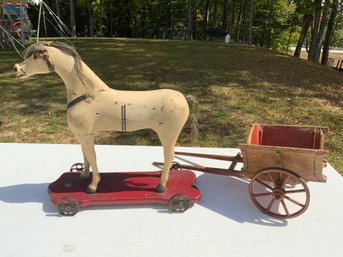 Two Pieces Horse And Wagon