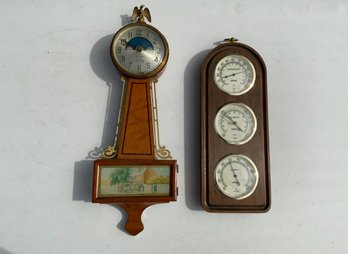 Two Pieces Clock And Barometer